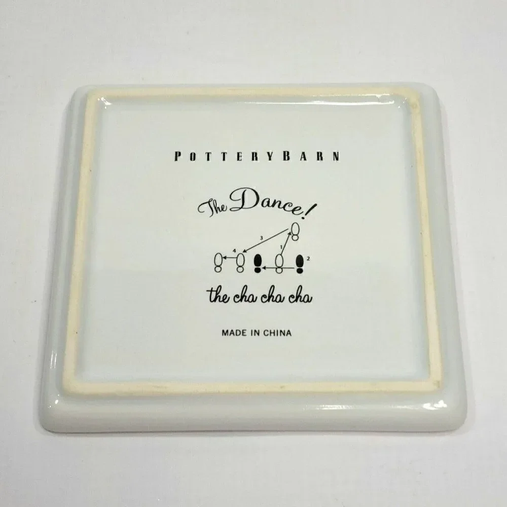4 Pottery Barn Ceramic Coasters‎ 